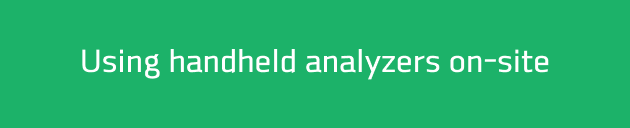 Using handheld analyzers on-site